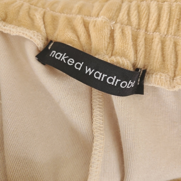SOLD Naked Wardrobe M Tan Velvet Jogger Hoodie Set - Picture 10 of 10